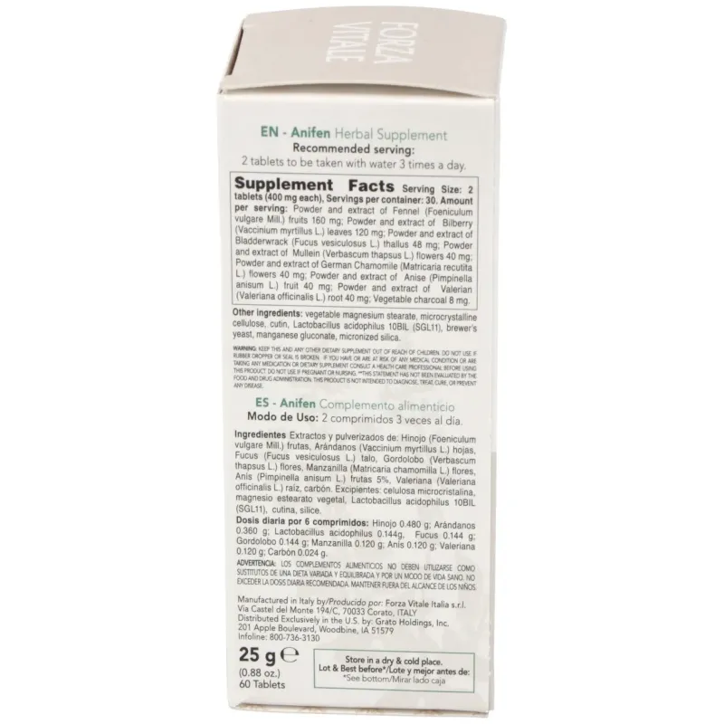 Anifen (anice composto) gases 25gr.comprimidos | Farmacia Barata