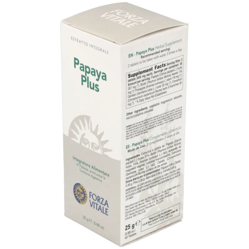 Papaya plus 25gr.comprimidos | Farmacia Barata