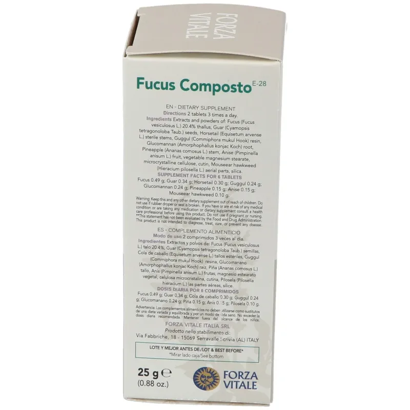 Fucus composto obesidad 25gr.comprimidos | Farmacia Barata