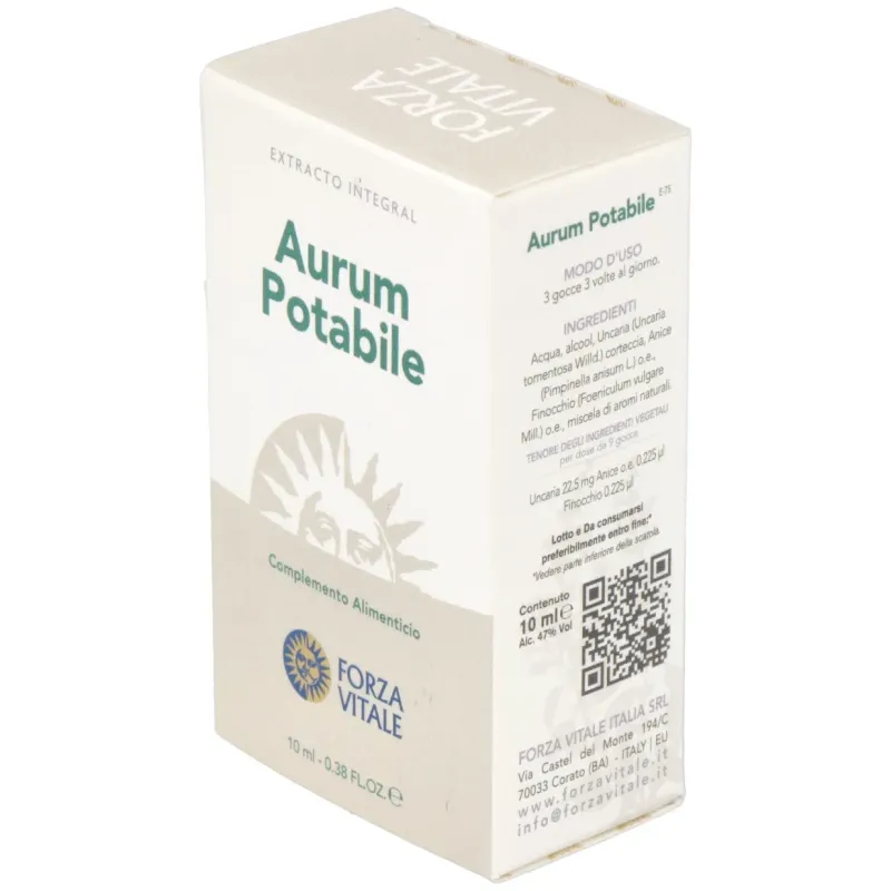 Aurum potable (oro) metal espagirico 10ml. | Farmacia Barata
