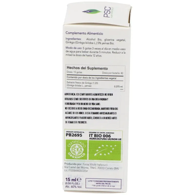 Psc ginkgo biloba 15ml. | Farmacia Barata