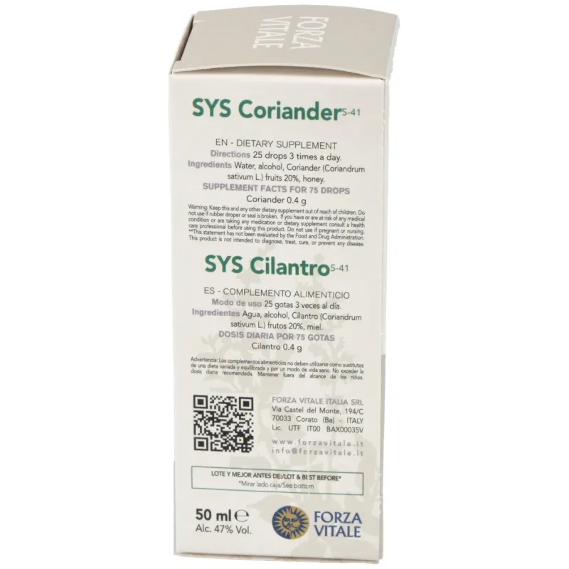 Sys.coriandolo (cilantro) 50ml. | Farmacia Barata