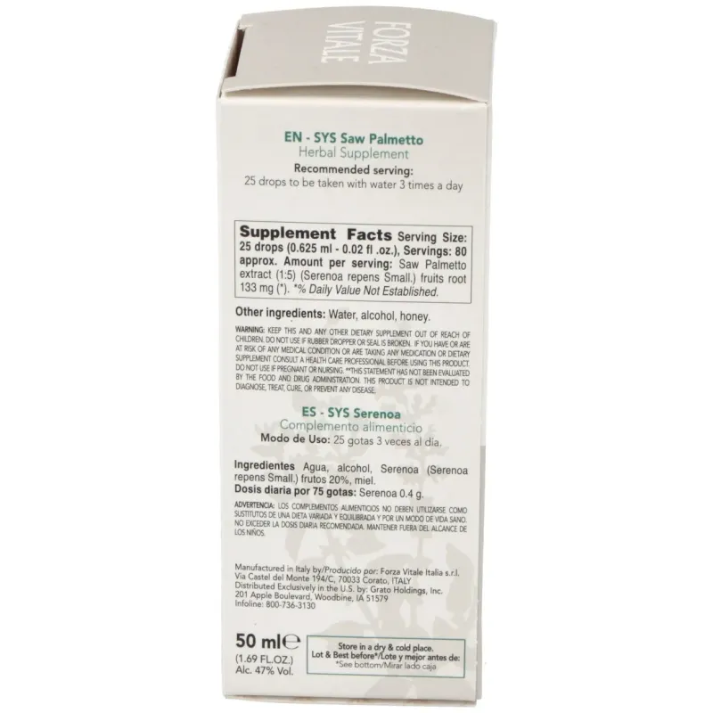Sys.serenoa 50ml. | Farmacia Barata