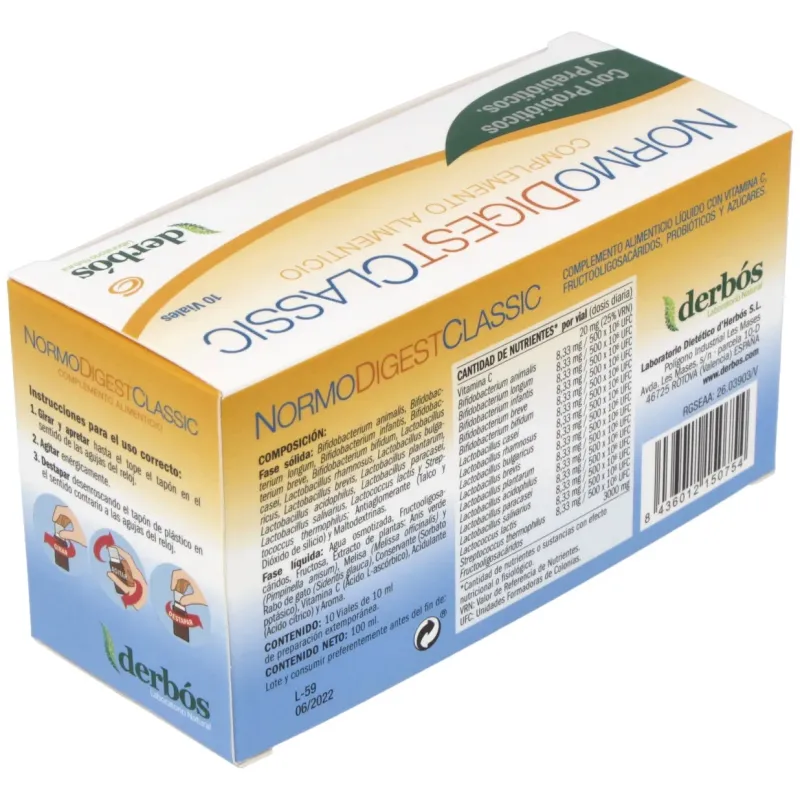 Derbos normodigest classic 10 viales | Farmacia Barata
