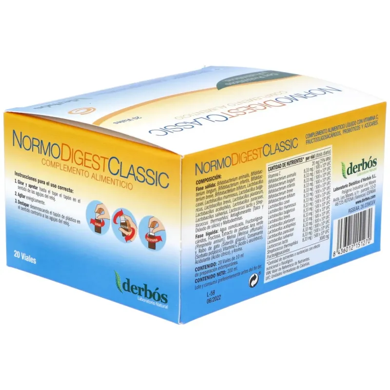 Derbos normodigest classic 20 viales | Farmacia Barata Derbos normodigest classic 20 viales | Farmacia Barata