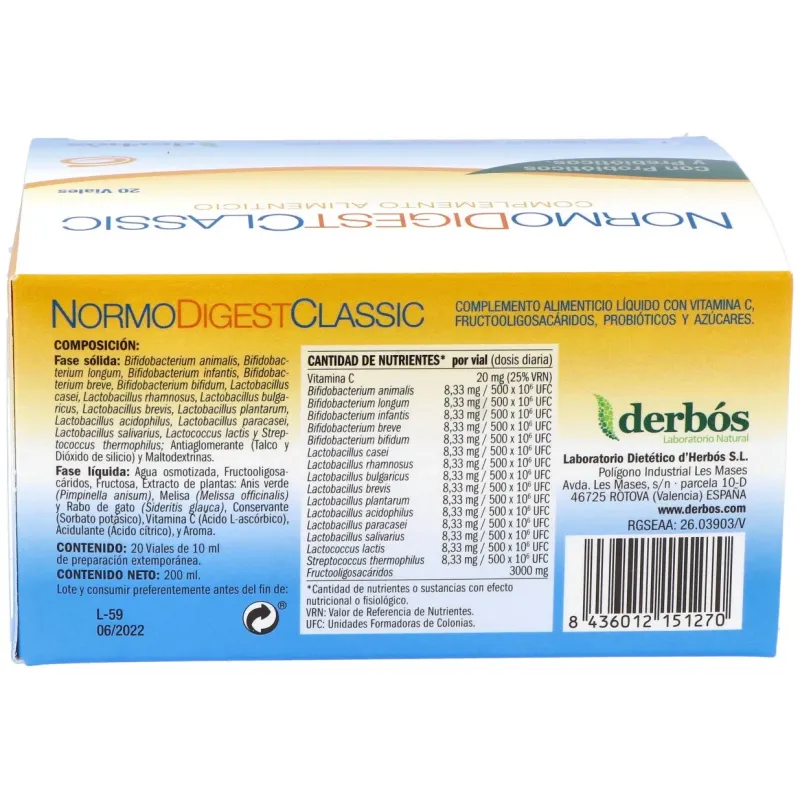 Derbos normodigest classic 20 viales | Farmacia Barata Derbos normodigest classic 20 viales | Farmacia Barata