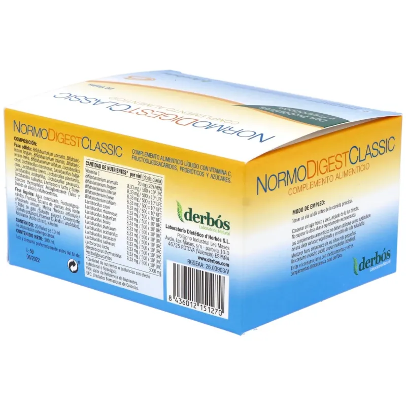 Derbos normodigest classic 20 viales | Farmacia Barata Derbos normodigest classic 20 viales | Farmacia Barata