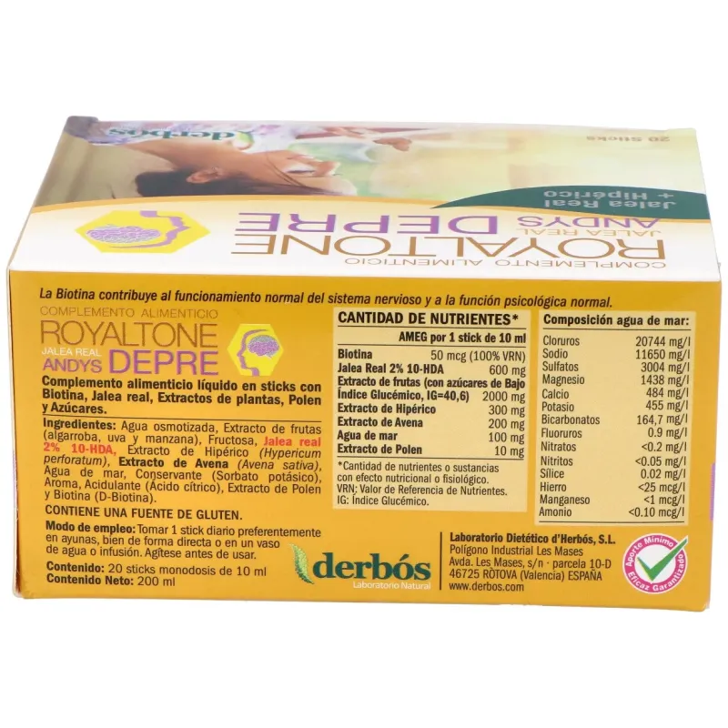 Derbos royaltone andys depre 20 sticks | Farmacia Barata Derbos royaltone andys depre 20 sticks | Farmacia Barata