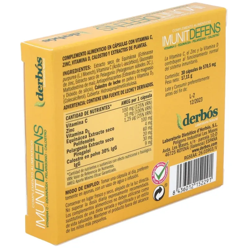 Derbos imunitdefens 30 caps | Farmacia Barata