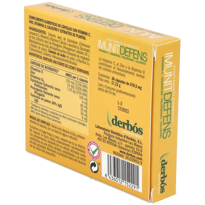Derbos imunitdefens 30 caps | Farmacia Barata