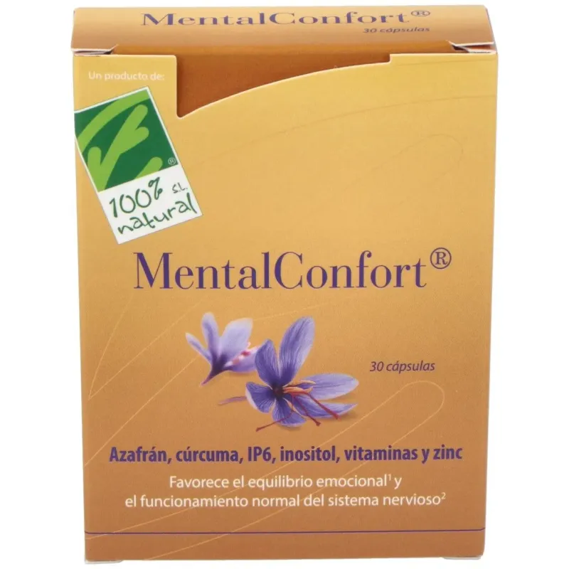 100% natural mentalconfort 30cáps | Farmacia Barata