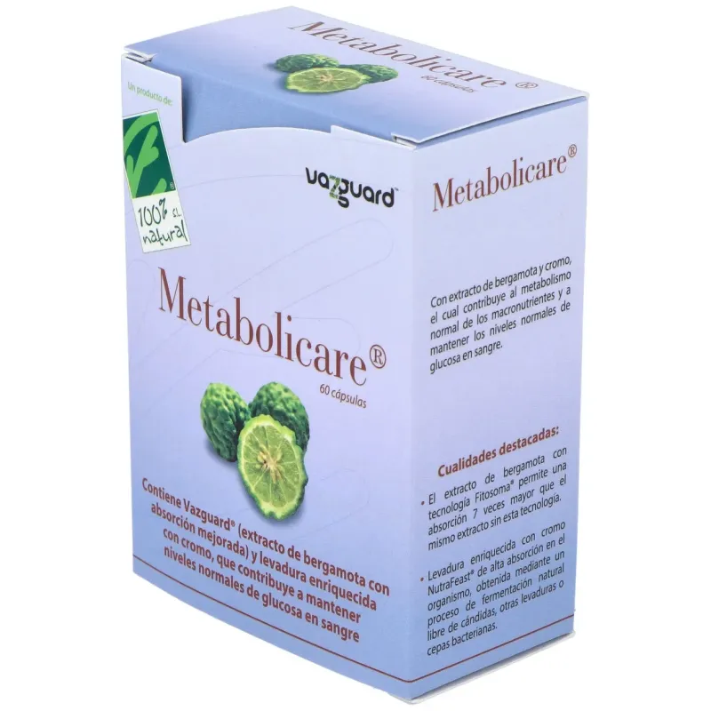 100% natural metabolicare 60caps | Farmacia Barata