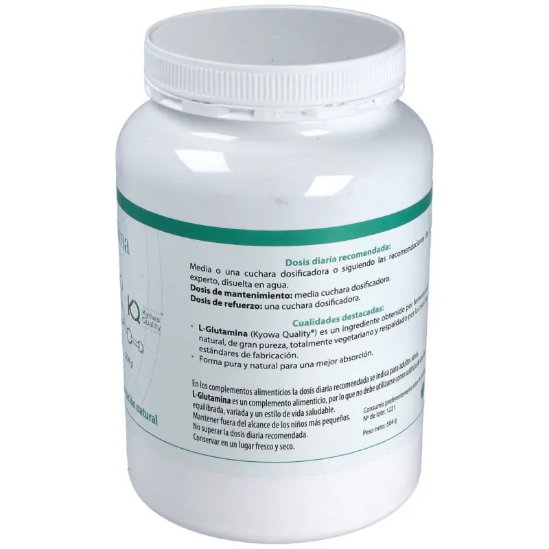 100% natural l glutamina 504g | Farmacia Barata