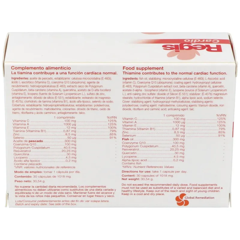 Regis cardio comprimidos 30 comp | Farmacia Barata