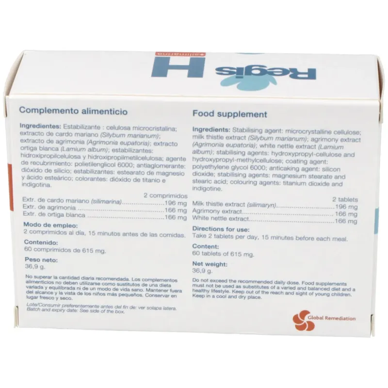 Regis h + silimarina 60 caps | Farmacia Barata