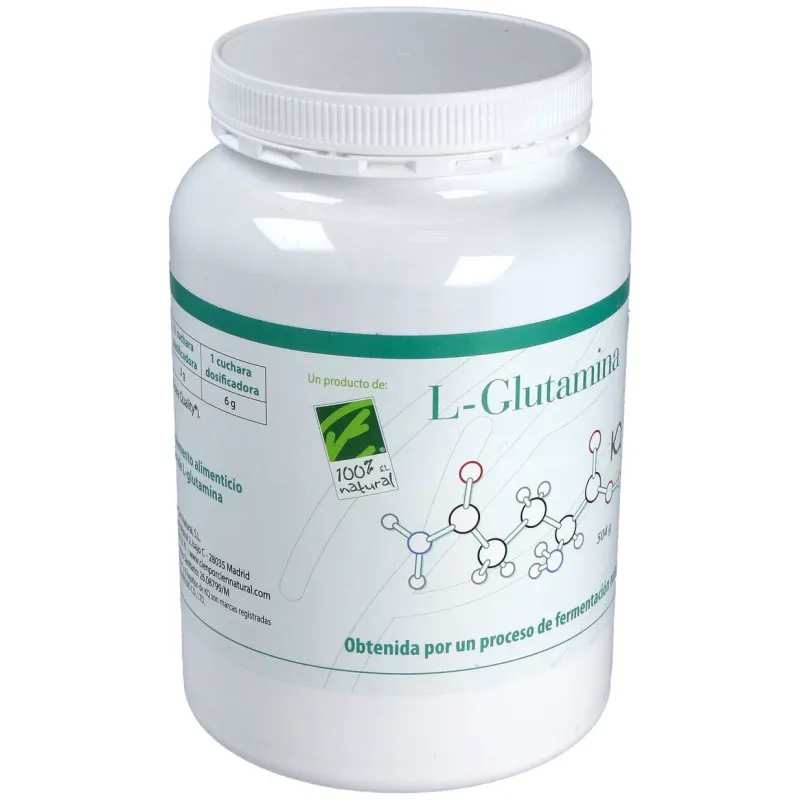 100% natural l glutamina 504g | Farmacia Barata