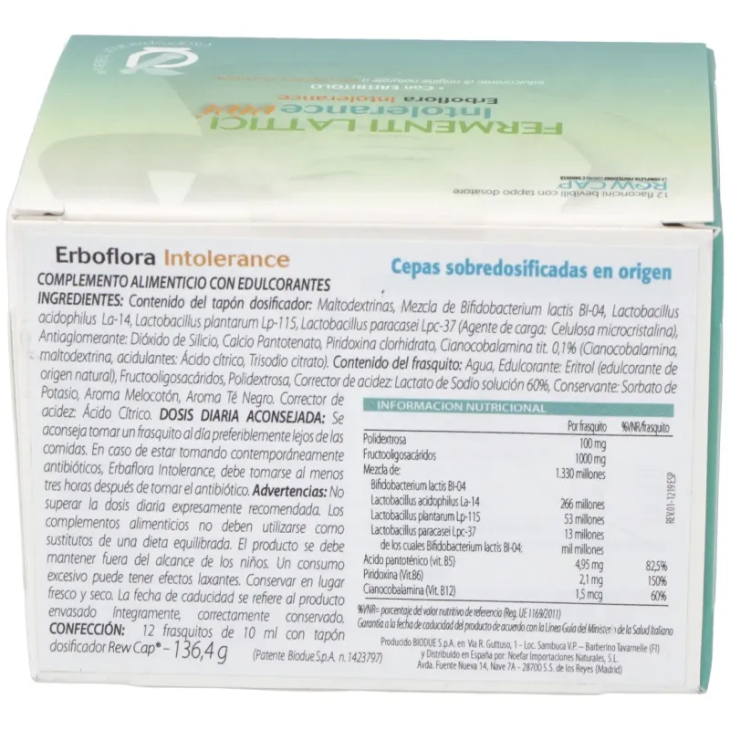 Noefar erboflora intolerance 12 ampollas | Farmacia Barata
