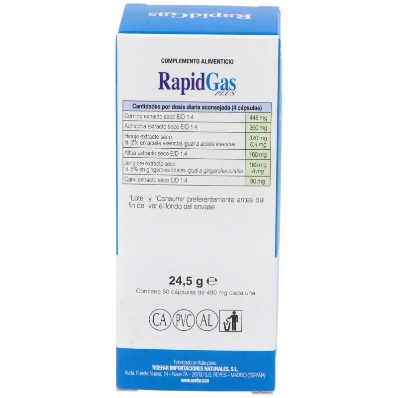 Rapidgas plus 50cap. | Farmacia Barata