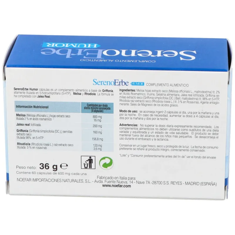 Serenoerbe humor 60cap. | Farmacia Barata