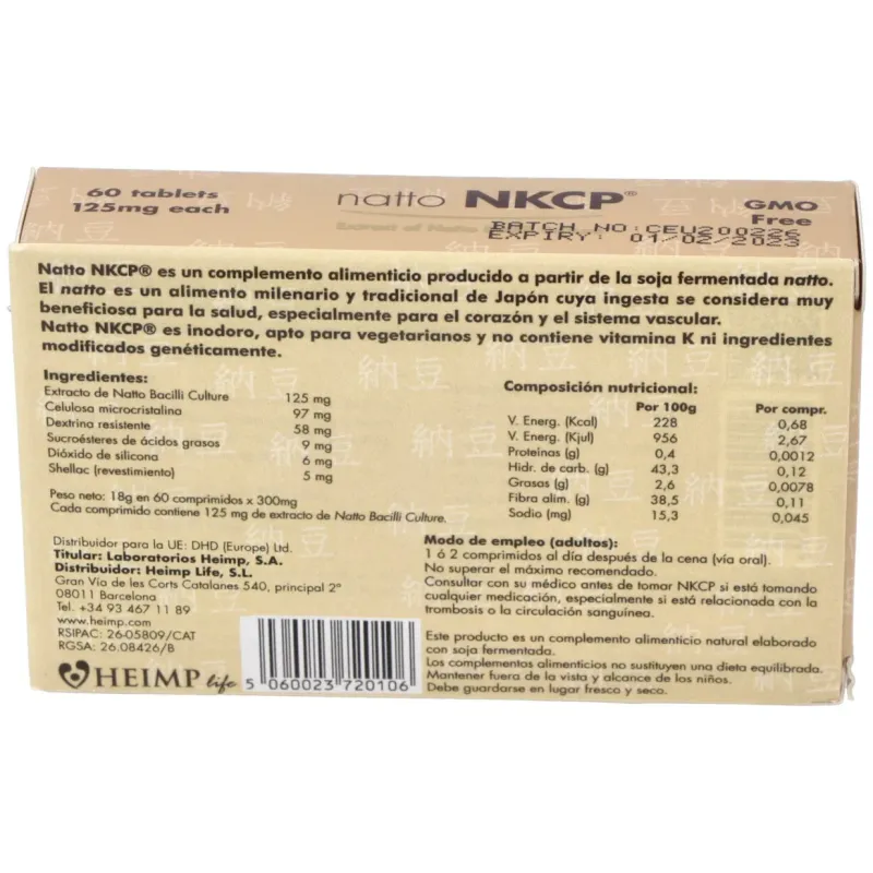 Natto nkcp 60comp. | Farmacia Barata