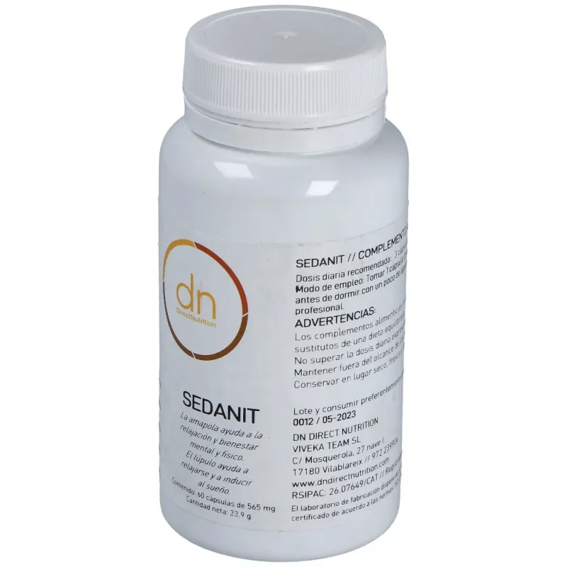 Direct nutrition sedanit 60caps | Farmacia Barata