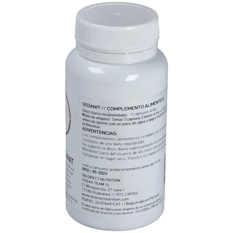 Direct nutrition sedanit 60caps | Farmacia Barata