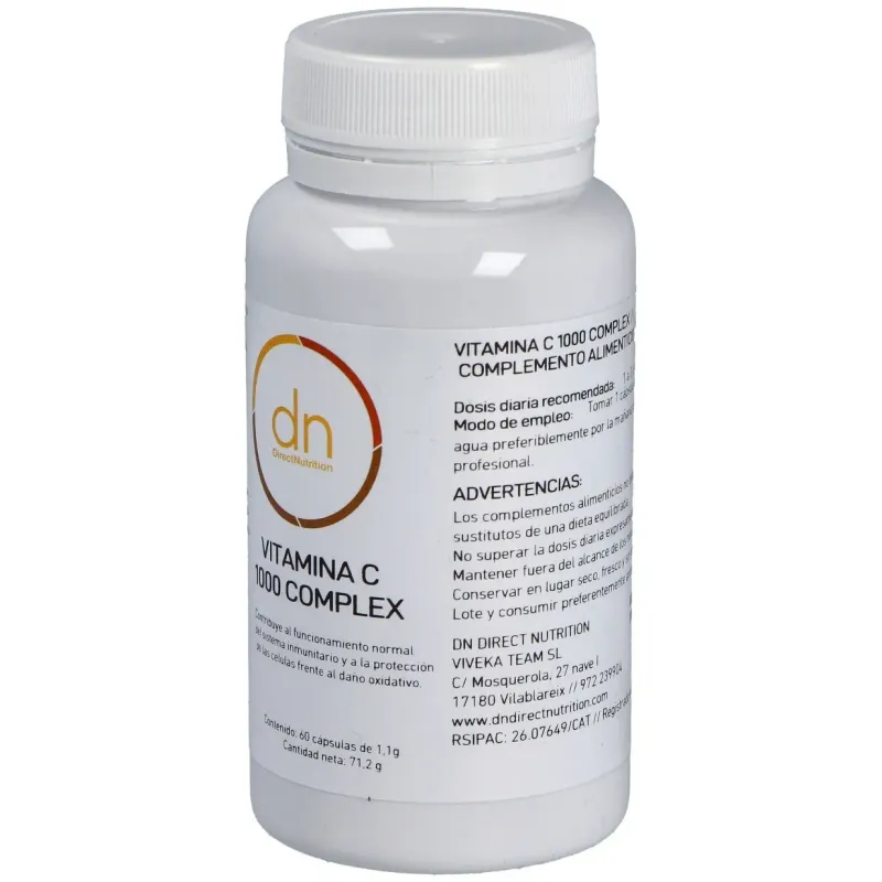 Direct nutrition vitamina c 1000ui complex bioflavonoides 60caps | Farmacia Barata