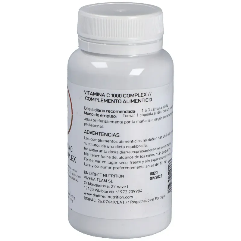 Direct nutrition vitamina c 1000ui complex bioflavonoides 60caps | Farmacia Barata