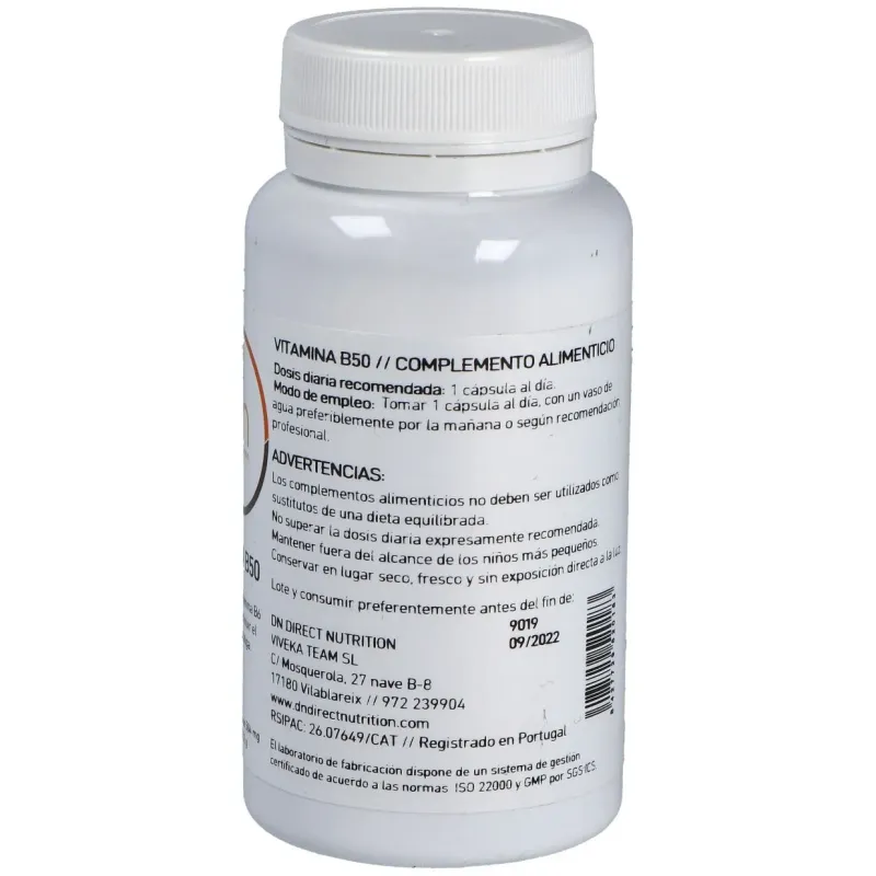 Direct nutrition vitamina b50 complex | Farmacia Barata