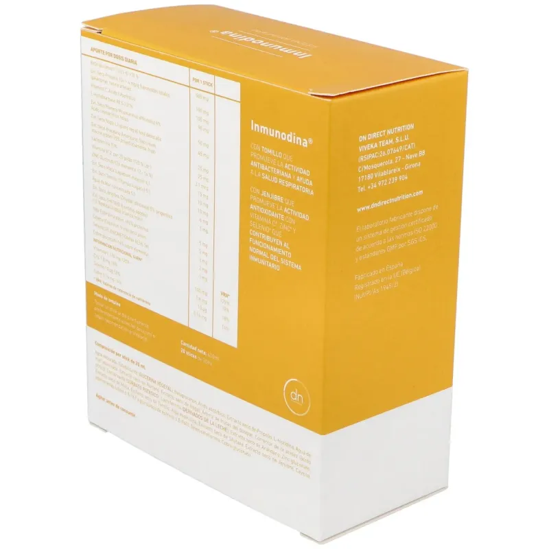 Direct nutrition inmunodina sistema inmunitario viales 15uds | Farmacia Barata