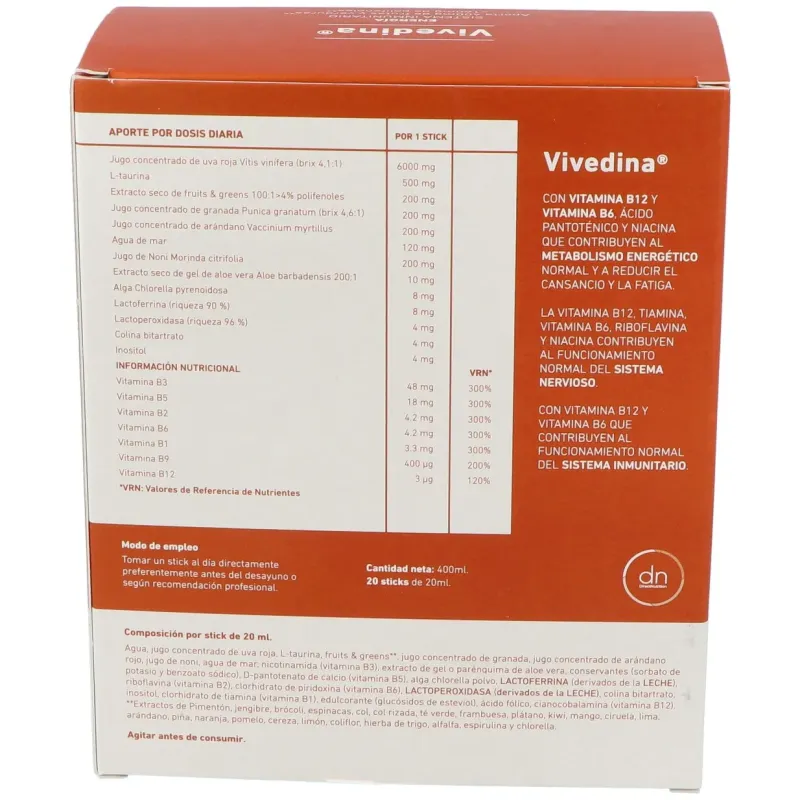 Direct nutrition vivedina 20uds | Farmacia Barata