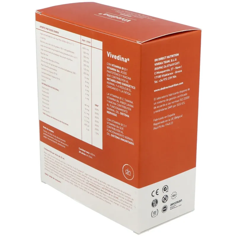 Direct nutrition vivedina 20uds | Farmacia Barata