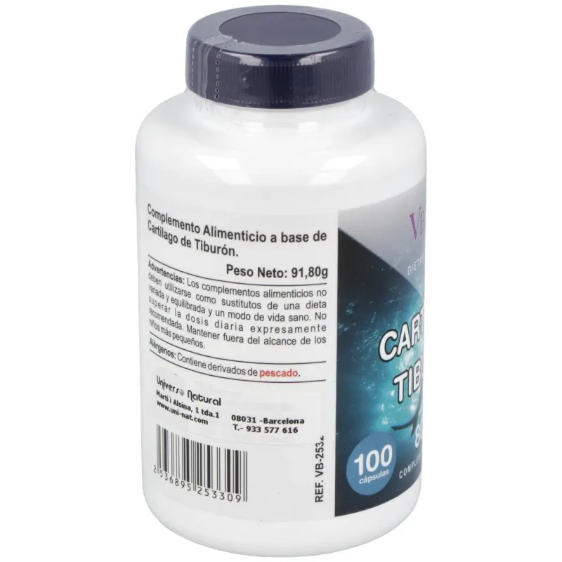 Cartilago de tiburon 800mg. 100cap. | Farmacia Barata