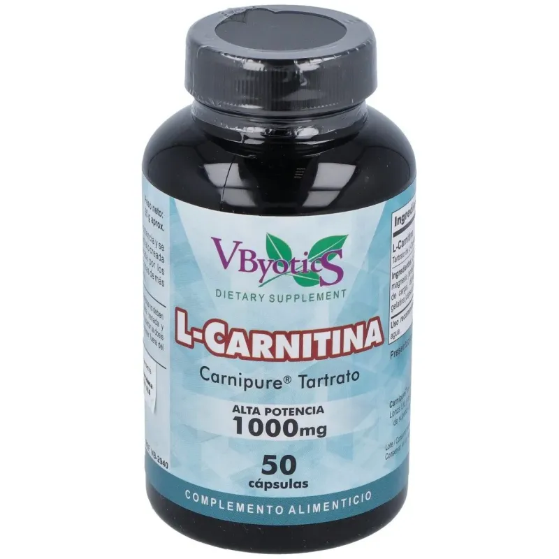 Vbyotics l-carnitina carnipure 1000mg 50 caps | Farmacia Barata