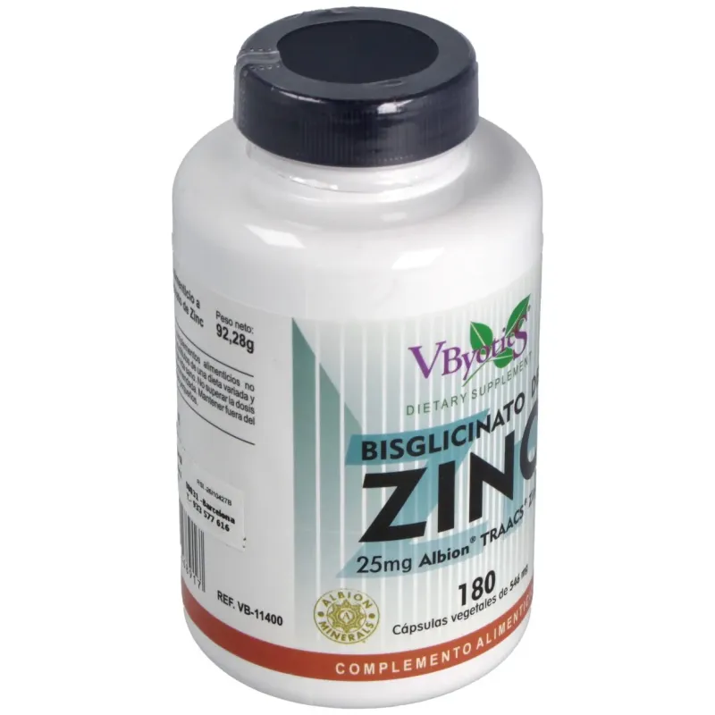 Vbyotics bisglicinato de zinc 25mg 180comp | Farmacia Barata