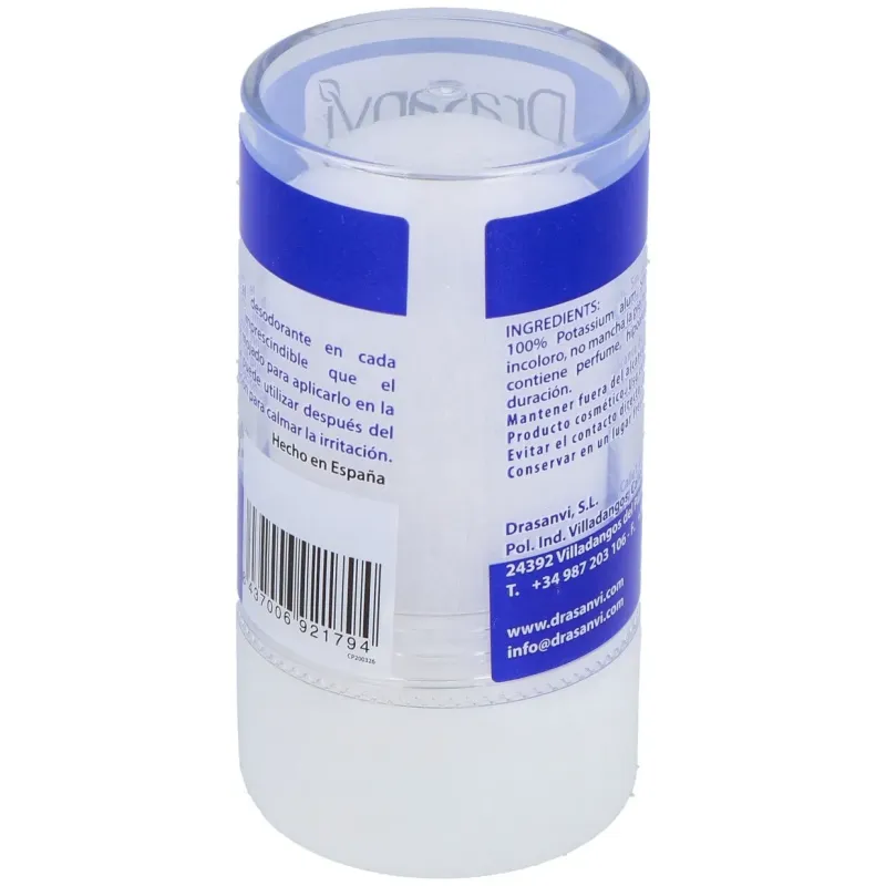 Drasanvi desodorante alumbre mineral cristal 120g | Farmacia Barata