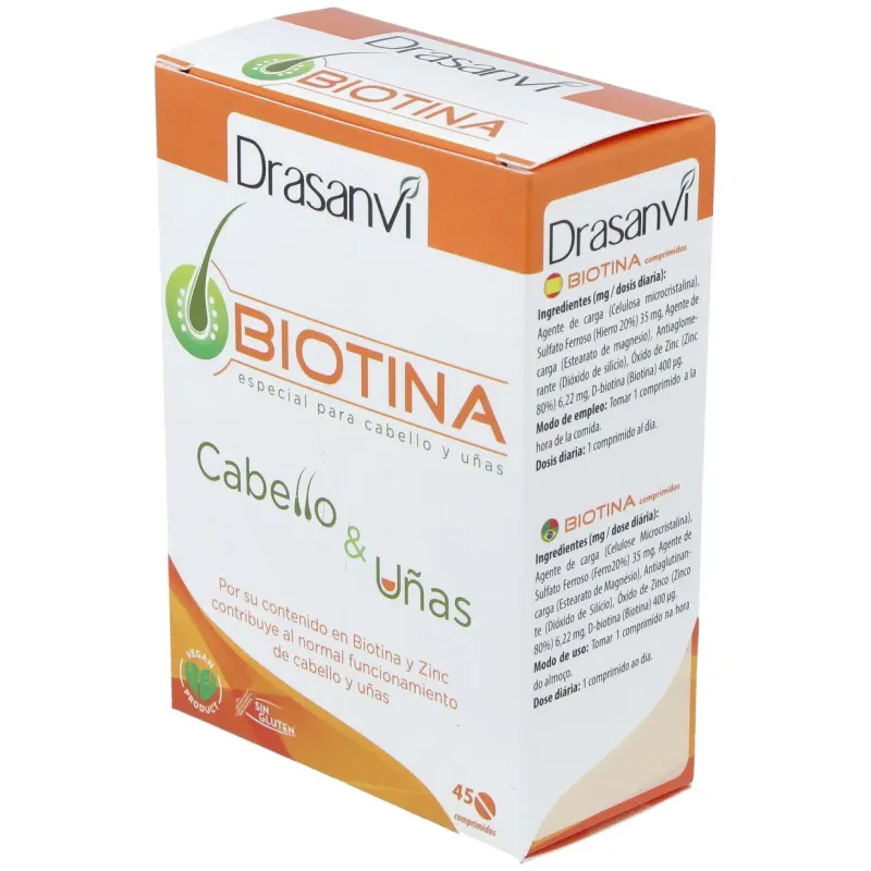 Drasanvi biotina cabello y uñas 45comp | Farmacia Barata