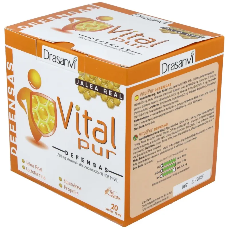 Drasanvi vitalpur jalea real defensas 15ml 20uds | Farmacia Barata