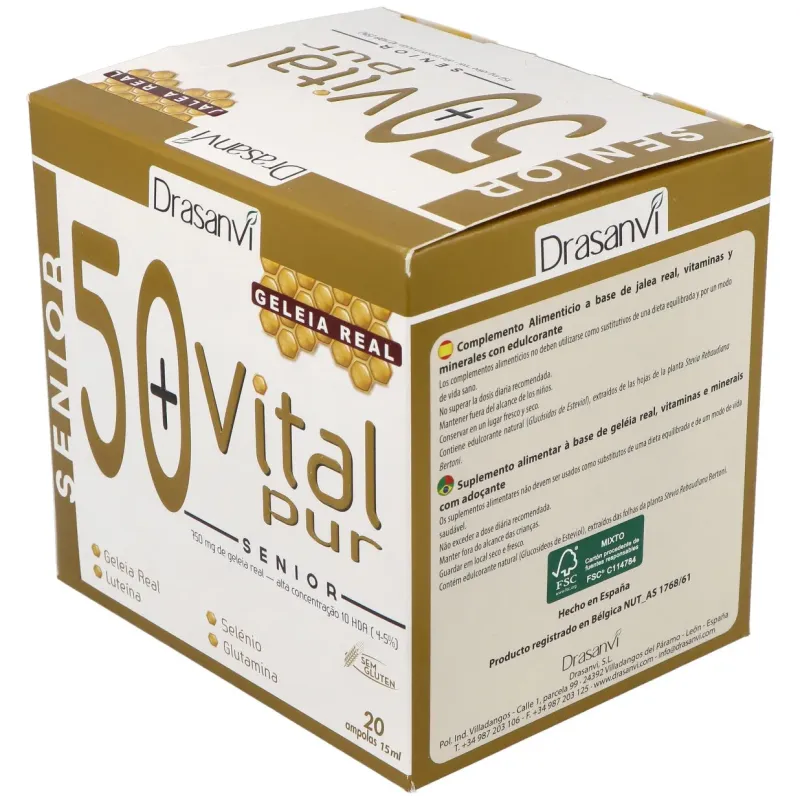 Drasanvi vitalpur senior jalea real 750mg 20x15ml | Farmacia Barata