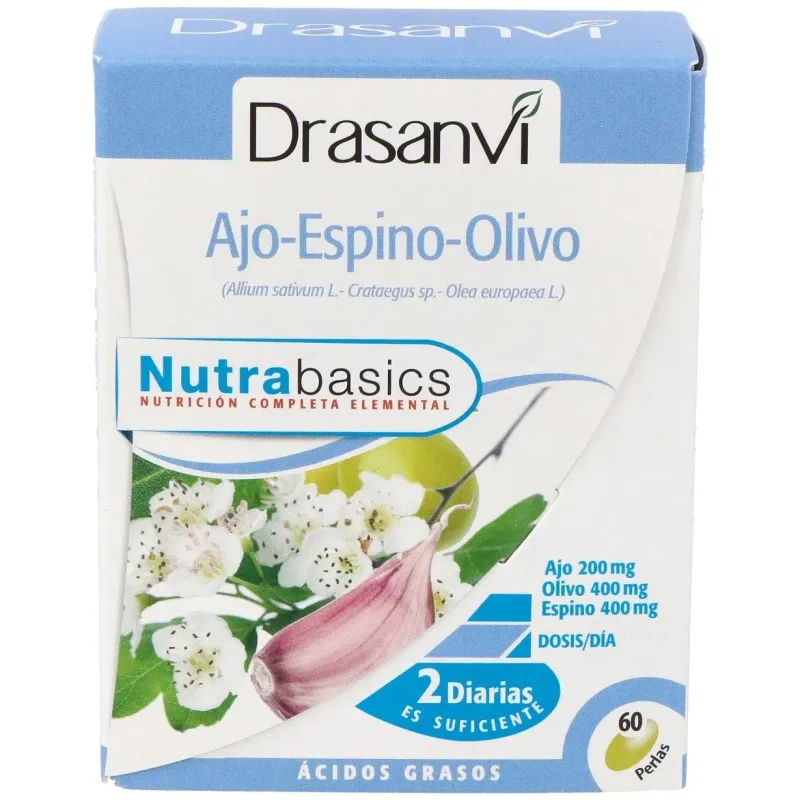 Nutrabasics ajo-espino-olivo 60perlas | Farmacia Barata Nutrabasics ajo-espino-olivo 60perlas | Farmacia Barata