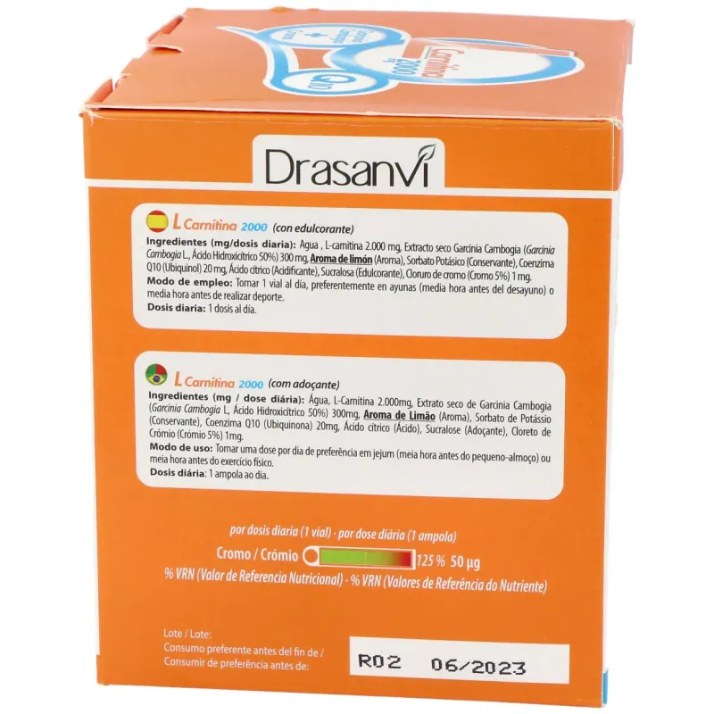 Drasanvi l-carnitina 2000mg 20 viales
