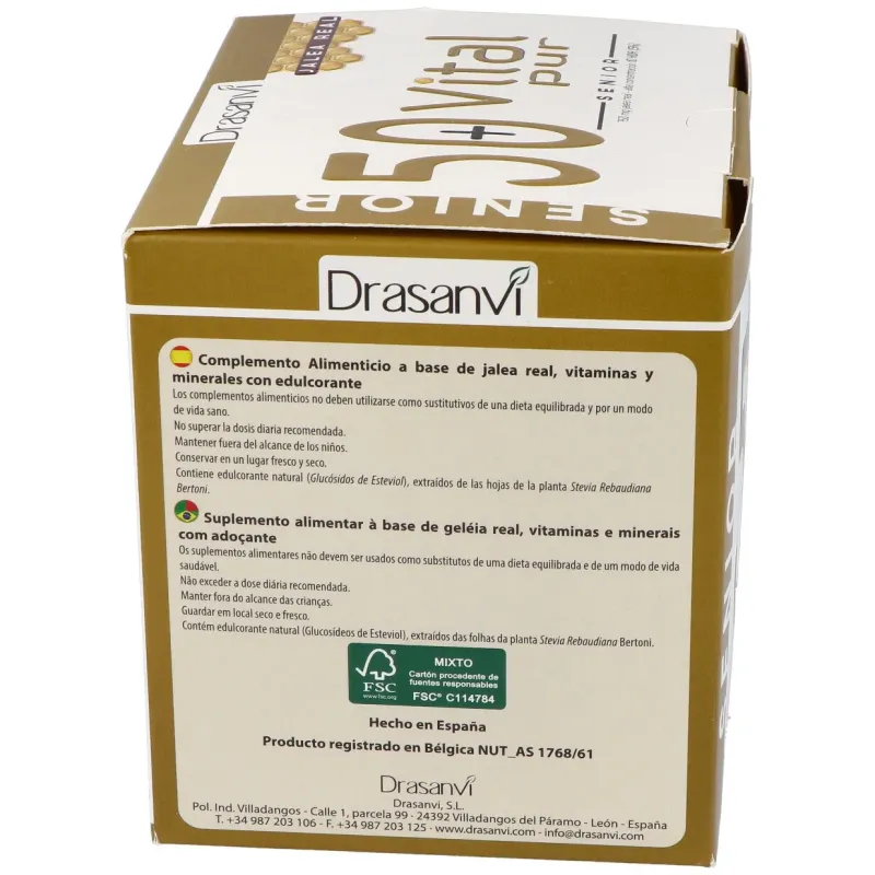 Drasanvi vitalpur senior jalea real 750mg 20x15ml | Farmacia Barata