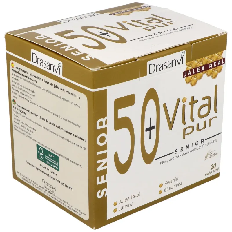 Drasanvi vitalpur senior jalea real 750mg 20x15ml | Farmacia Barata