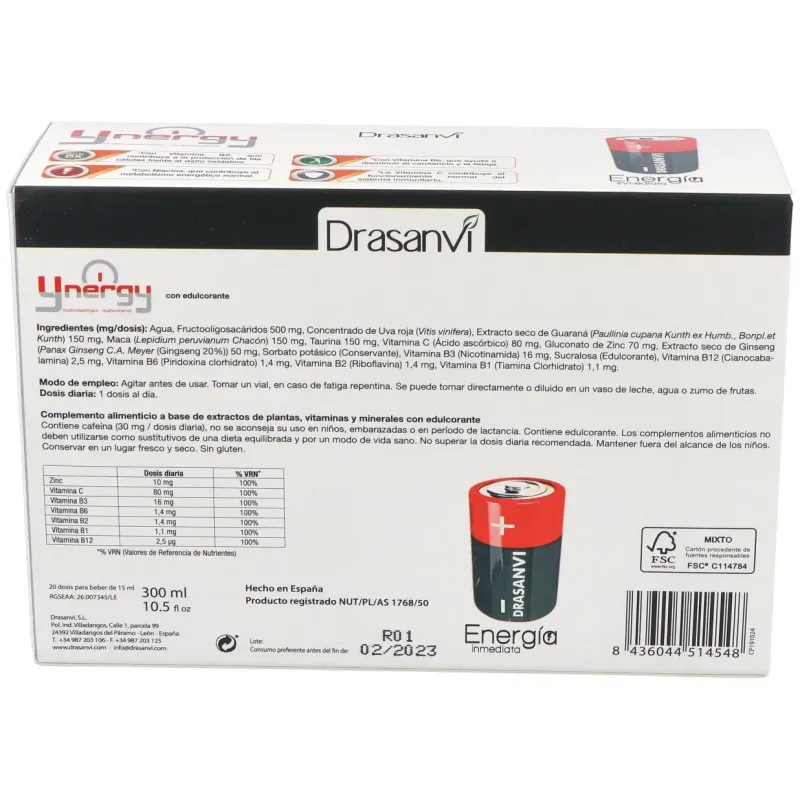 Drasanvi ynergy energía inmediata 20 ampollas 15ml | Farmacia Barata Drasanvi ynergy energía inmediata 20 ampollas 15ml | Farmacia Barata
