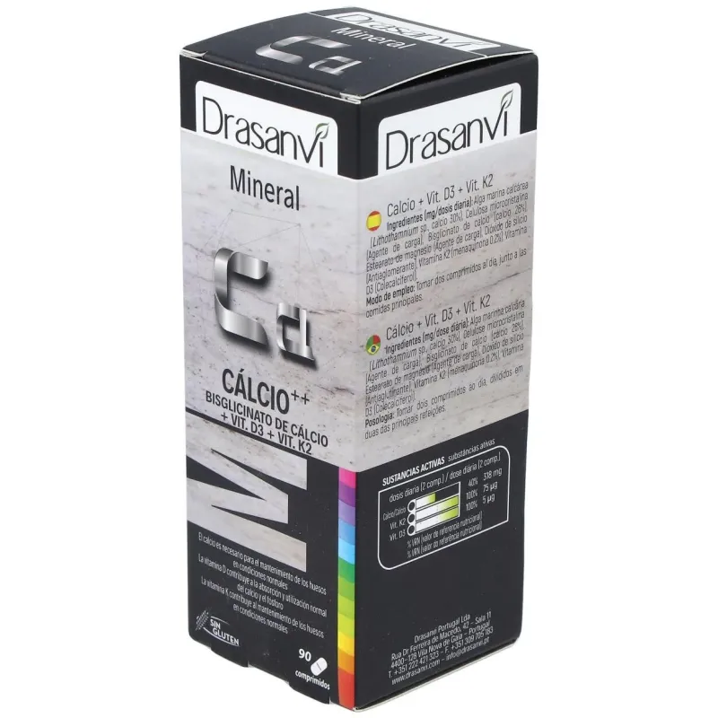 Drasanvi mineral calcio vitamina d3+k2 90comp | Farmacia Barata Drasanvi mineral calcio vitamina d3+k2 90comp | Farmacia Barata