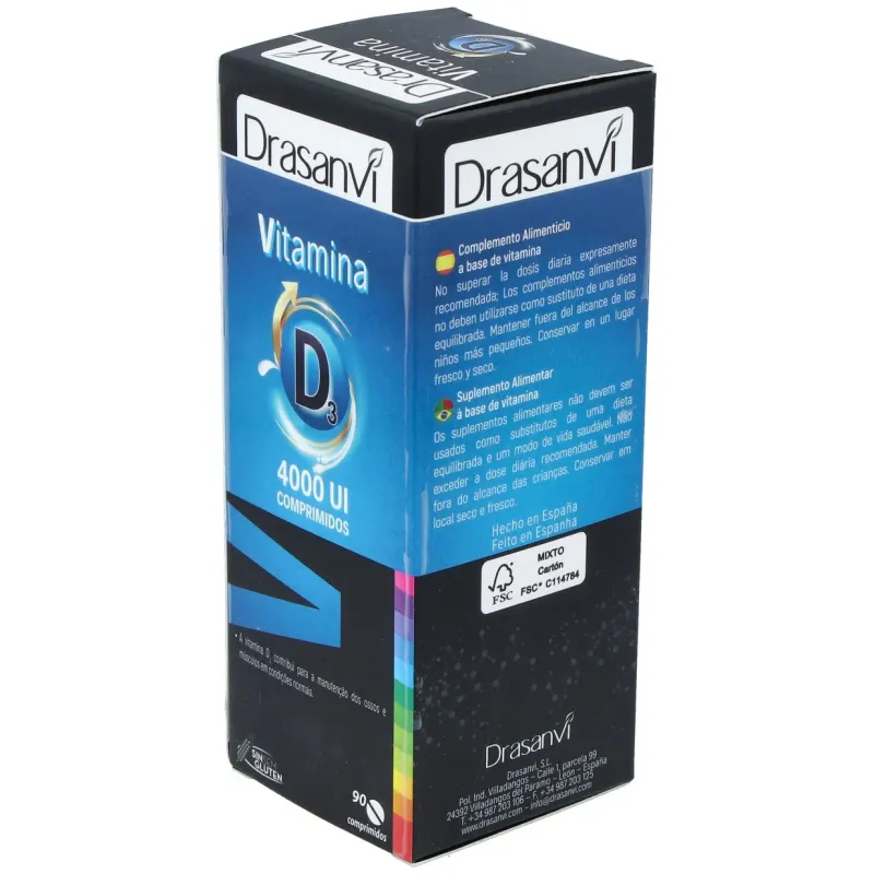 Drasanvi vitamina d3 4000ui 90 comprimidos | Farmacia Barata