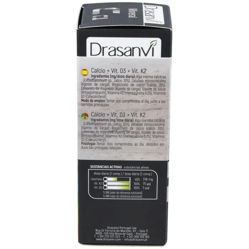 Drasanvi mineral calcio vitamina d3+k2 90comp | Farmacia Barata Drasanvi mineral calcio vitamina d3+k2 90comp | Farmacia Barata