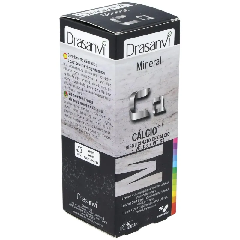 Drasanvi mineral calcio vitamina d3+k2 90comp | Farmacia Barata Drasanvi mineral calcio vitamina d3+k2 90comp | Farmacia Barata