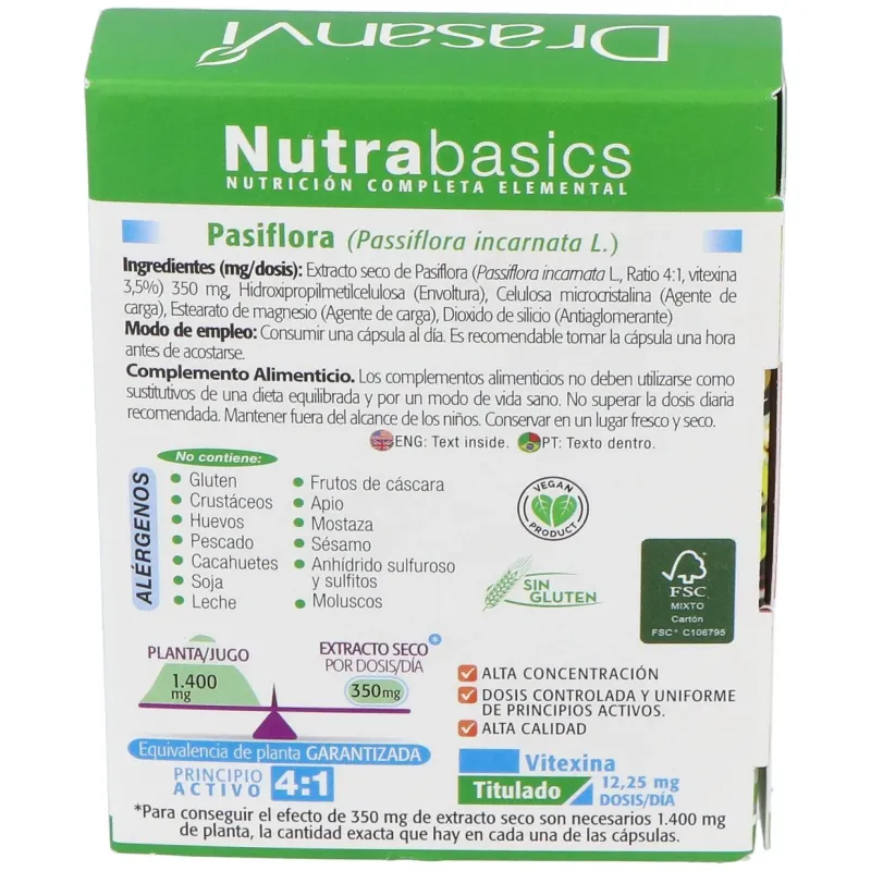 Nutrabasics pasiflora 30caps. | Farmacia Barata