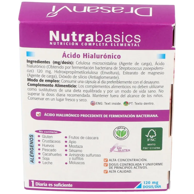 Drasanvi ácido hialurónico 516mg 30caps | Farmacia Barata